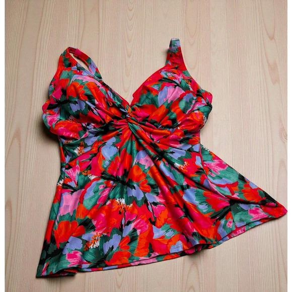 Sunsets Tankini Top 38G Hummingbird Cove NWT $106 Adjustable Strap Underwire - Picture 1 of 14